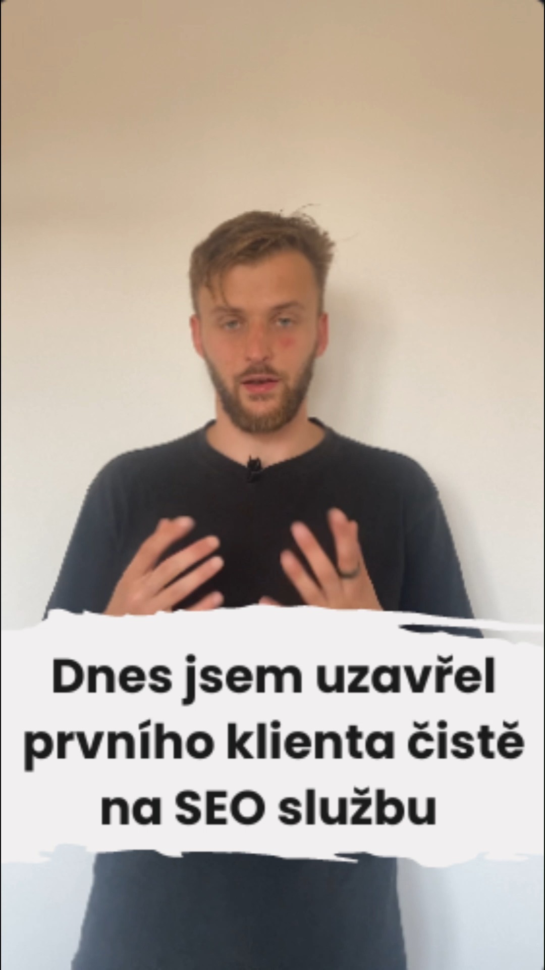 Dnes jsem uzavřel prvního klienta čistě na SEO službu