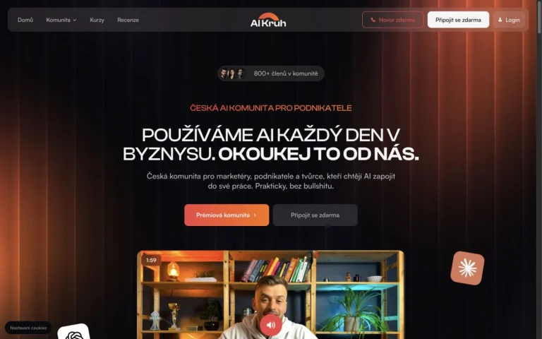 Náhled webu AI Kruh