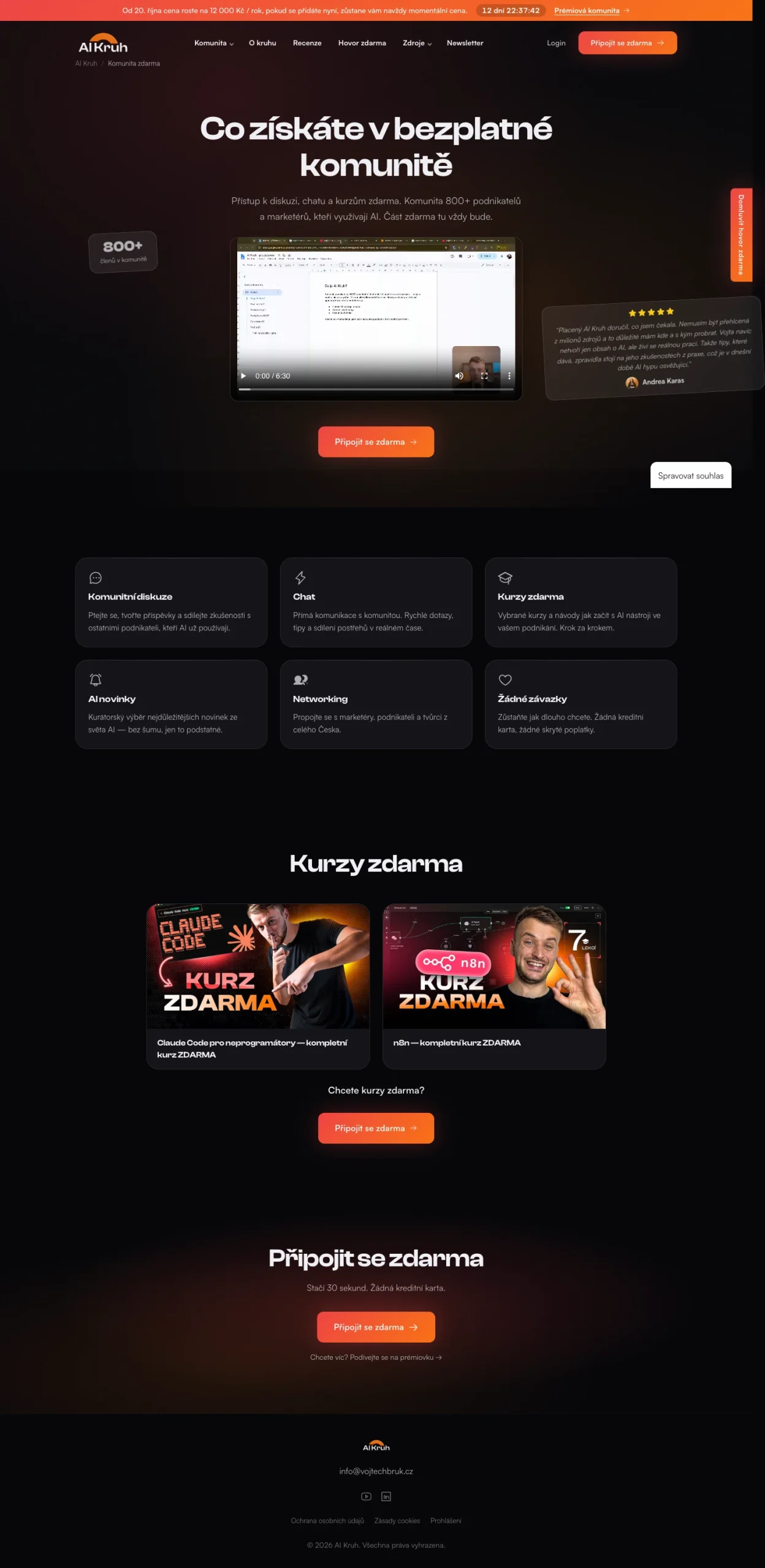 Komunita zdarma | Před redesignem